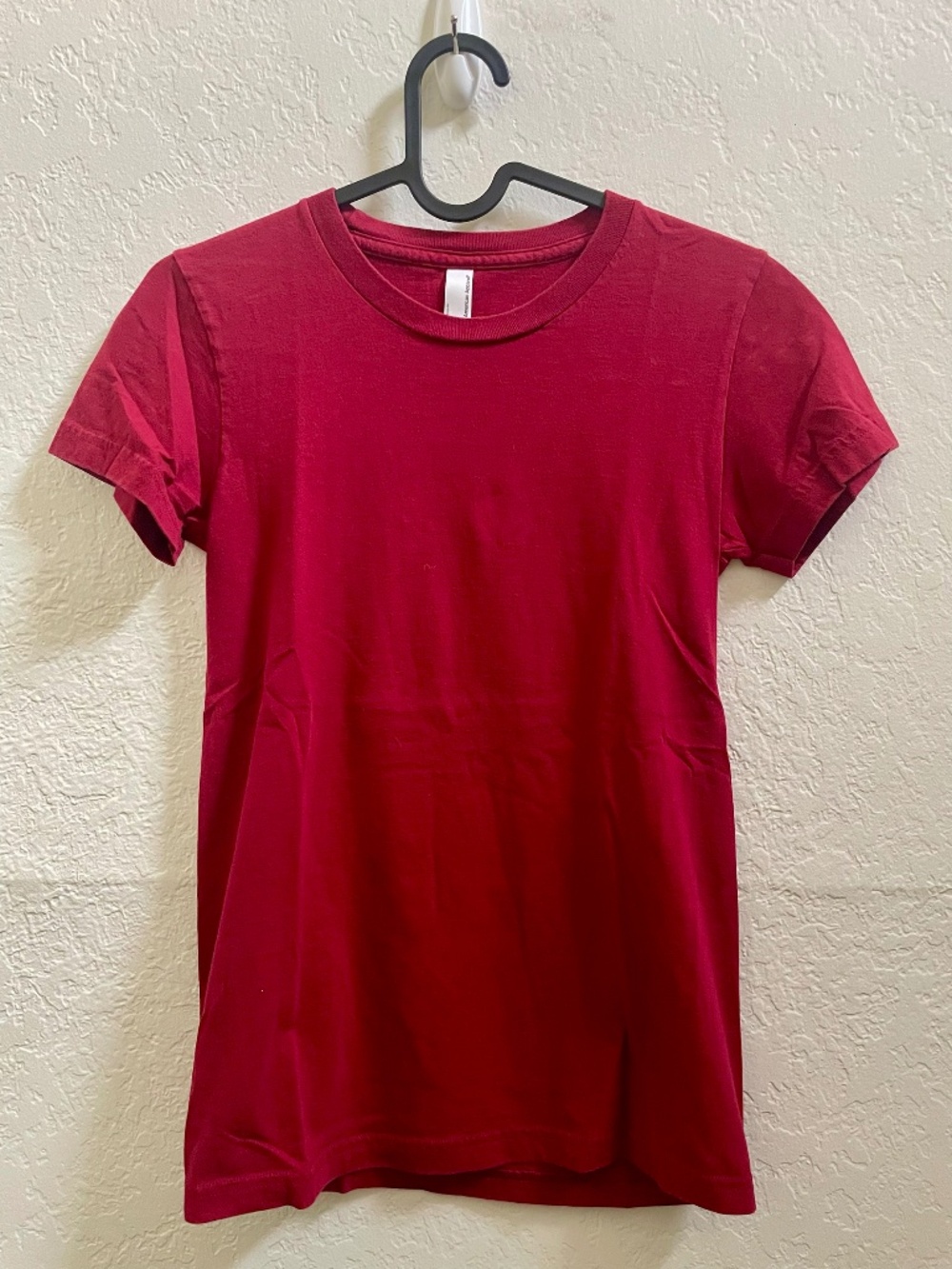 Vintage American Apparel Classic Girl Fit Maroon Red Tshirt -Made in USA - Small